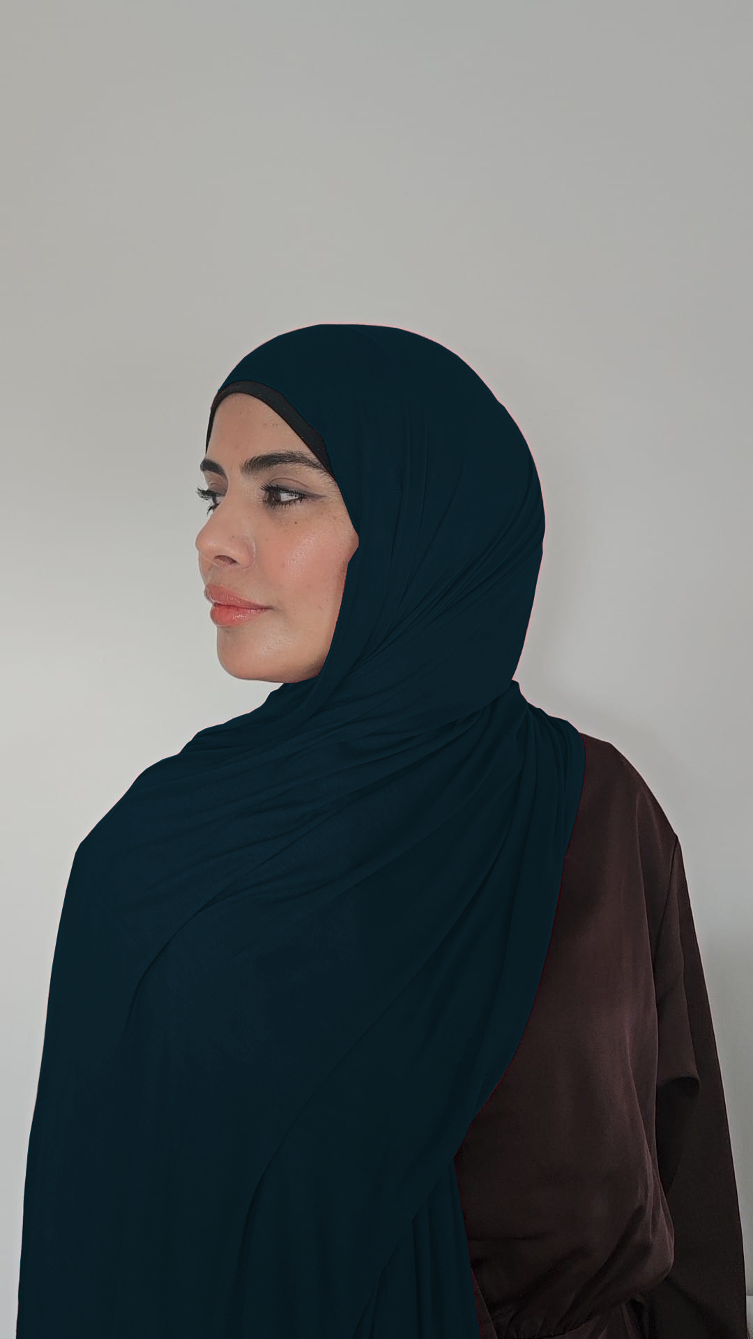 Deep Teal Khaleeji SHADOW Jersey Hijab