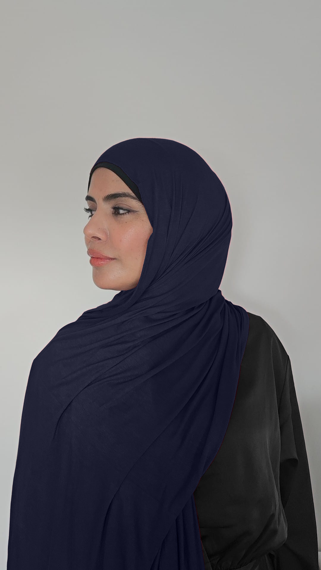 Navy Blue Khaleeji SHADOW Jersey Hijab